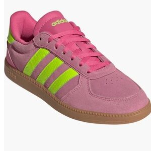 Adidas Pink and Neon Yellow Sneakers-Breaknet Sleek Sneaker